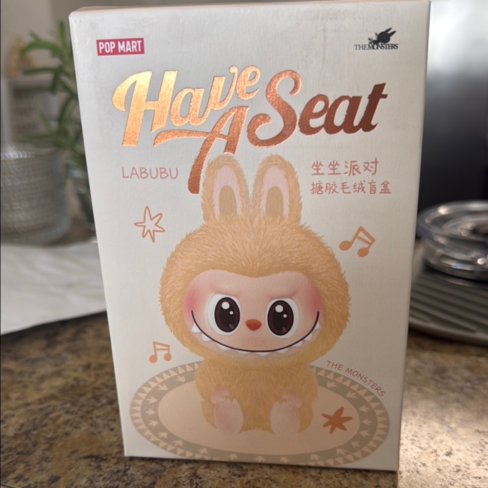 Labubu 'Have A Seat' Figurine - Cream